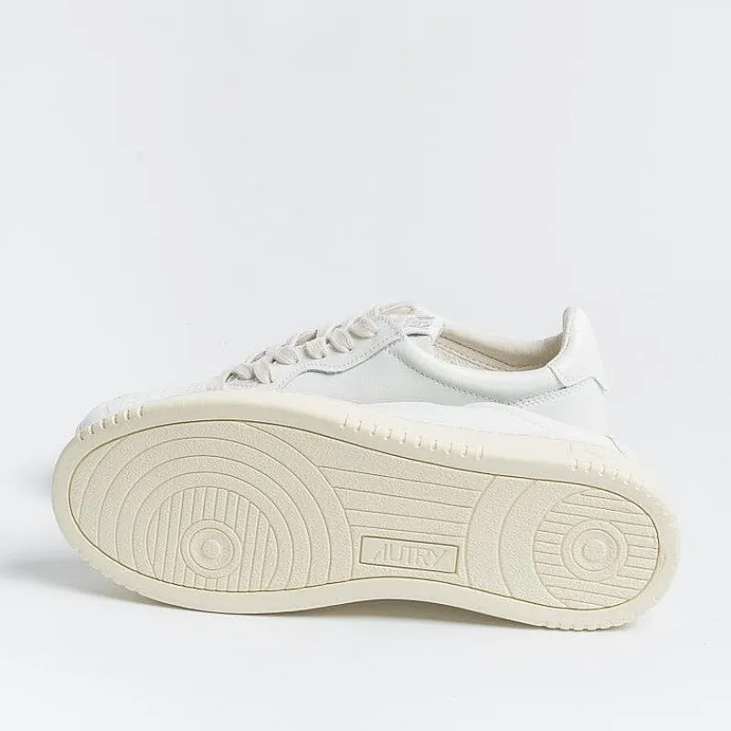 AUTRY - Collezione donna Autry Ld06- Sneakers Low Wom All Leat/Draw - Bianco/Bianco<Collezione Scarpe Donna Sneakers