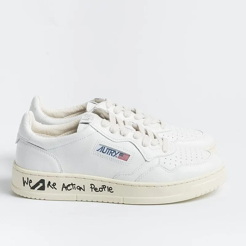 AUTRY - Collezione donna Autry Ld06- Sneakers Low Wom All Leat/Draw - Bianco/Bianco<Collezione Scarpe Donna Sneakers