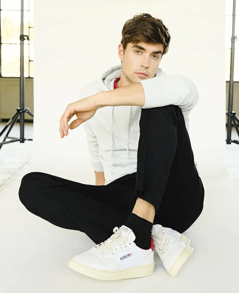 AUTRY - Collezione uomo Autry Ll21 - Sneakers Low Man All Leat - Bianco/Rosso<Collezione Scarpe Uomo Sneakers