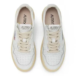 AUTRY - Collezione uomo Autry Ll21 - Sneakers Low Man All Leat - Bianco/Rosso<Collezione Scarpe Uomo Sneakers