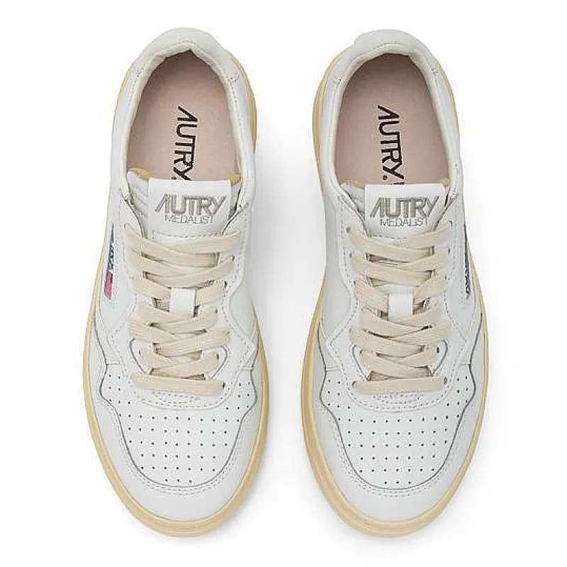 AUTRY - Collezione uomo Autry Ll21 - Sneakers Low Man All Leat - Bianco/Rosso<Collezione Scarpe Uomo Sneakers