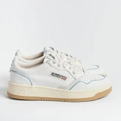 AUTRY - Collezione uomo Autry Sneakers Aulm Ce18- Low Man Leat - Bianco Piping Azzurro<Collezione Scarpe Uomo Sneakers