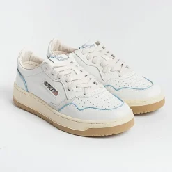 AUTRY - Collezione uomo Autry Sneakers Aulm Ce18- Low Man Leat - Bianco Piping Azzurro<Collezione Scarpe Uomo Sneakers