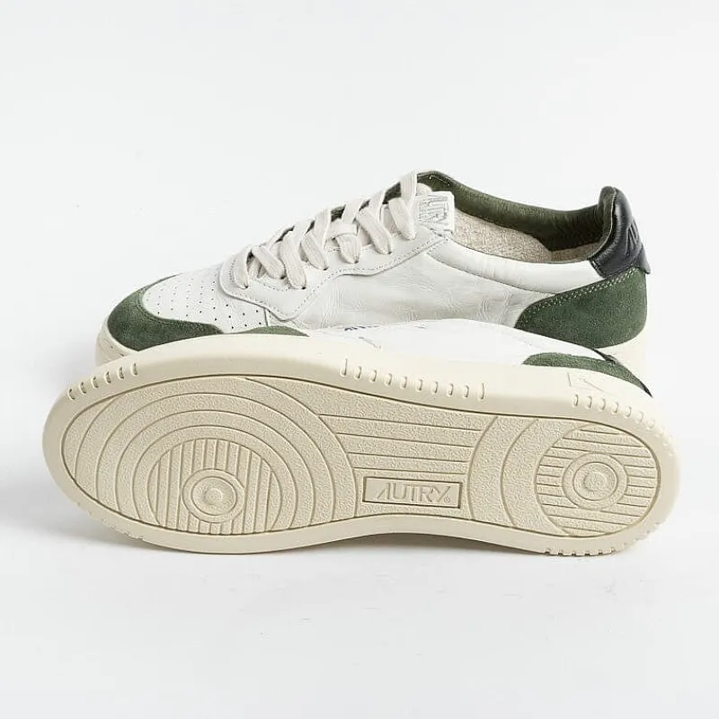 AUTRY - Collezione uomo Autry Sneakers Aulm Gs22 - Low Man Goat/Suede - Bianco Verde<Collezione Scarpe Uomo Sneakers