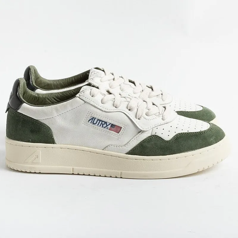 AUTRY - Collezione uomo Autry Sneakers Aulm Gs22 - Low Man Goat/Suede - Bianco Verde<Collezione Scarpe Uomo Sneakers