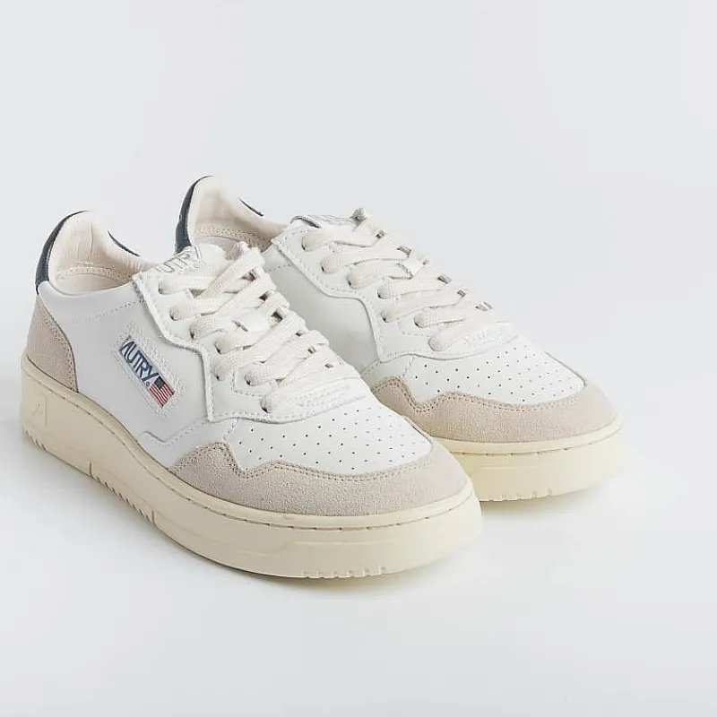 AUTRY - Collezione uomo Autry Sneakers Aulm Ls28 - Low Man All Leat/Suede - Bianco Blu<Collezione Scarpe Uomo Sneakers