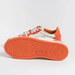 AUTRY - Collezione uomo Autry Sneakers Aulm Wb21 - Low Man Leat - Bianco/Arancione<Collezione Scarpe Uomo Sneakers