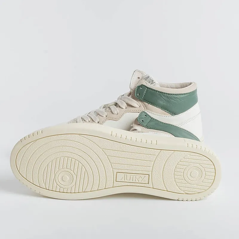AUTRY - Collezione uomo Autry Sneakers Aumm Gs11 - Mid Man Goat/Suede - Bianco/ Verde<Collezione Scarpe Uomo Sneakers
