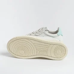 AUTRY - Collezione donna Autry -Sneakers Kulk Ll17 - Low Kid - Leath/Leat - Bianco Turchese<Collezione Scarpe Donna Sneakers