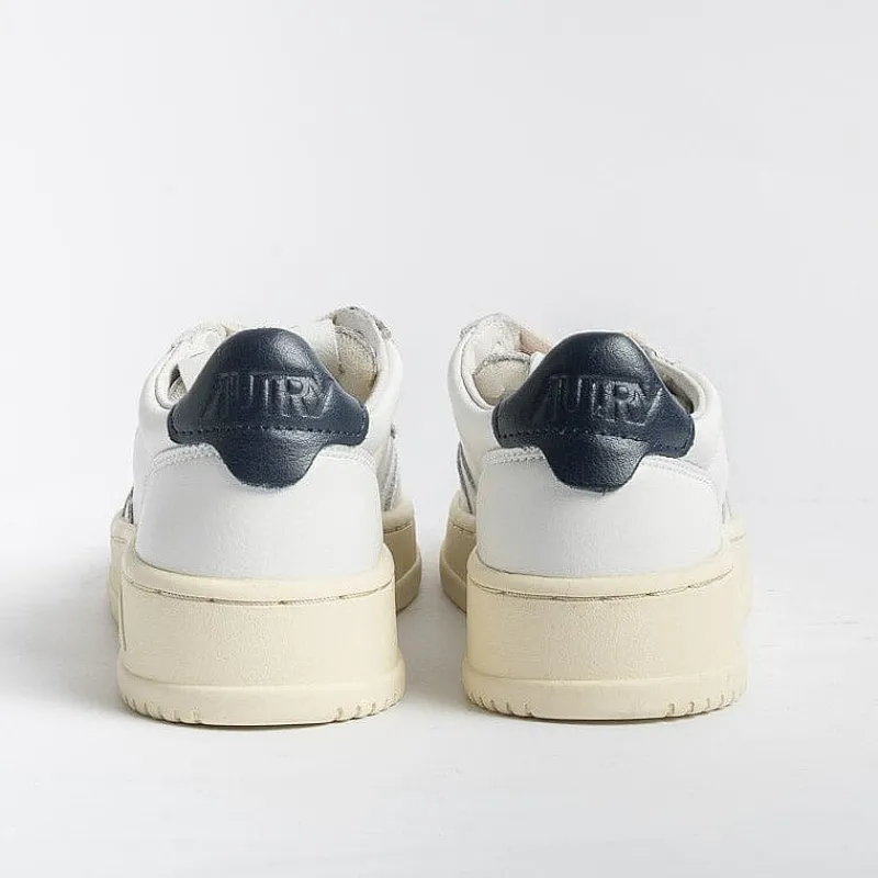 AUTRY - Collezione donna Autry -Sneakers Kulk Ll12 - Low Kid - Leath/Leat - Bianco Blu<Collezione Scarpe Donna Sneakers