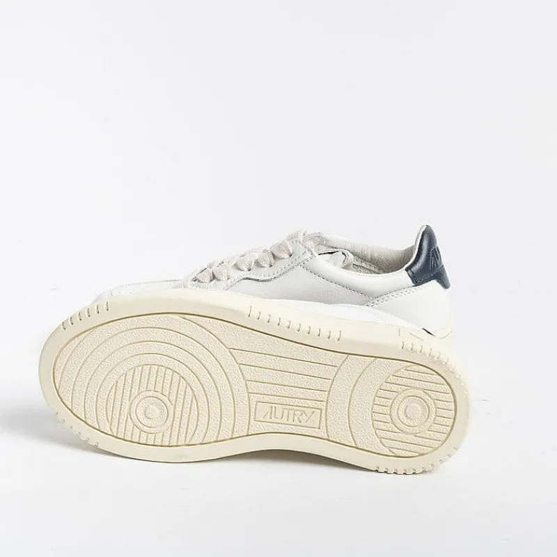 AUTRY - Collezione donna Autry -Sneakers Kulk Ll12 - Low Kid - Leath/Leat - Bianco Blu<Collezione Scarpe Donna Sneakers