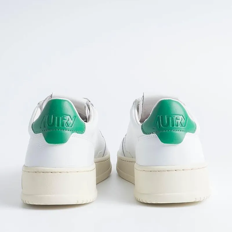 AUTRY - Collezione uomo Autry Sneakers Ll20 - Low Man All Leat - Bianco/Verde<Collezione Scarpe Uomo Sneakers