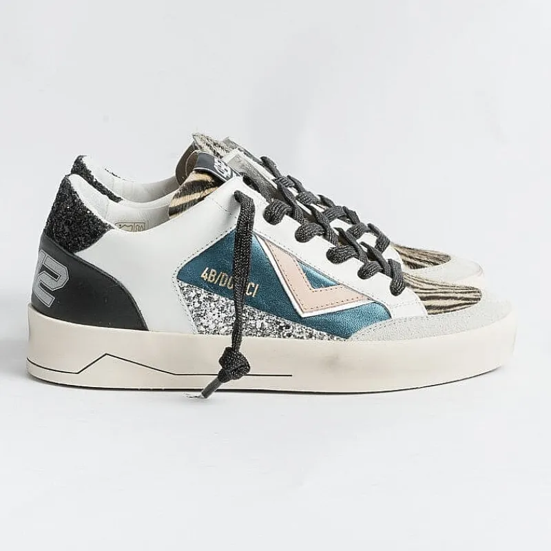 4B12 - Sneakers - Kyle D855 - Zebrato Petrolio<Collezione Scarpe Donna Sneakers