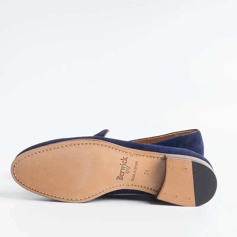 BERWICK 1707 - Collezione Donna Berwick 1707 - Mocassino Donna 170 - Camoscio Blu<Collezione Scarpe Donna Mocassini