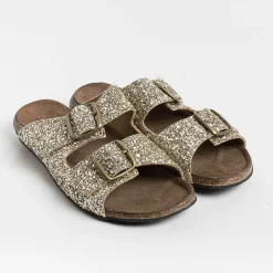 BOSABO - Sandali Bassi - 430 - Glitter Oro<Collezione Scarpe Donna Sandali Bassi