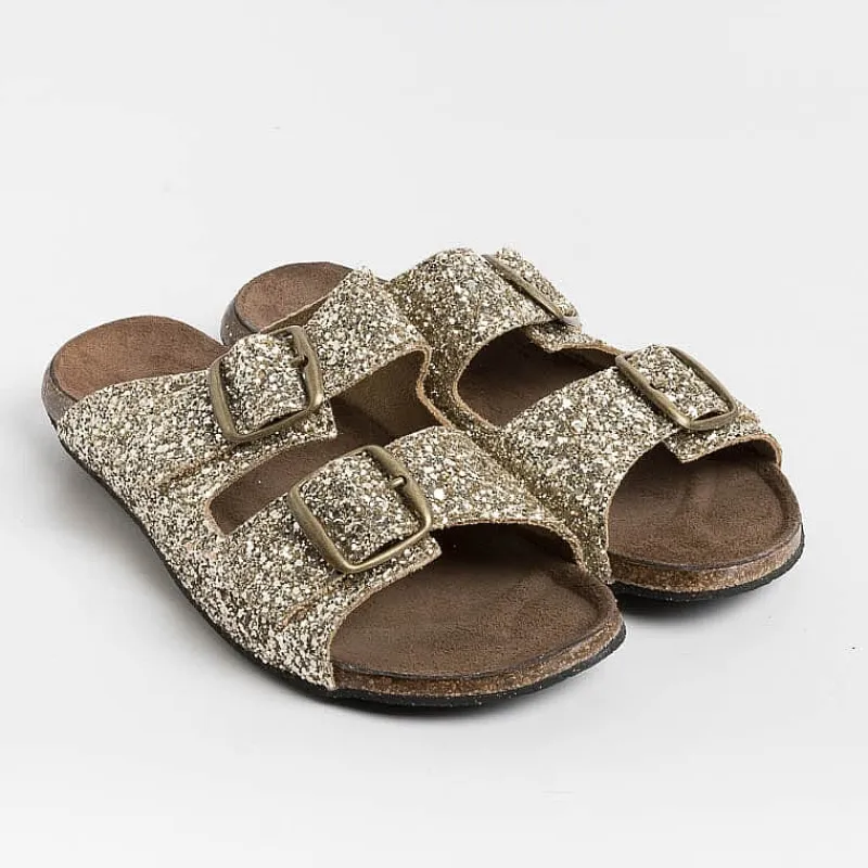 BOSABO - Sandali Bassi - 430 - Glitter Oro<Collezione Scarpe Donna Sandali Bassi