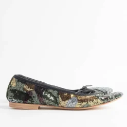 BY A - Ballerina - 4111 - Paillettes Militare<Collezione Scarpe Donna Ballerine