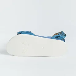BY A - Sandali Bassi - 7070 - Camoscio Oltremare<Collezione Scarpe Donna Sandali Bassi
