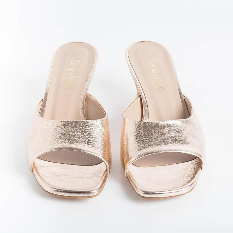 CAPPELLETTO 1948 - Mules - Elise4 - Laminato Champagne<Collezione Scarpe Donna Mules