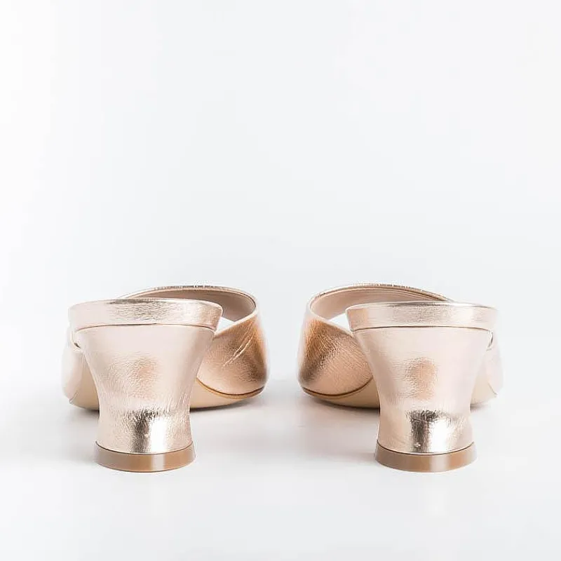 CAPPELLETTO 1948 - Mules - Elise4 - Laminato Champagne<Collezione Scarpe Donna Mules