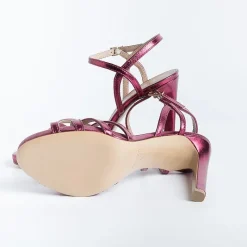 CAPPELLETTO 1948 Cappellettoshop - Sandali Con Tacco - Lilyan3 - Laminato Fucsia<Collezione Scarpe Donna Sandali Con Tacco