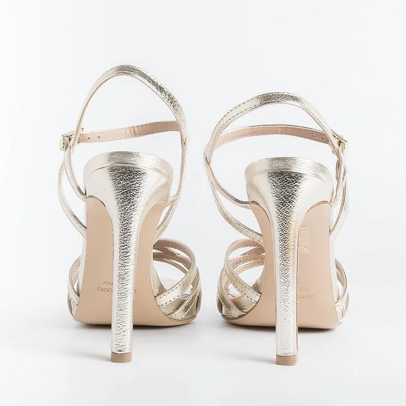 CAPPELLETTO 1948 Cappellettoshop - Sandali Con Tacco - Lilyan3 - Laminato Platino<Collezione Scarpe Donna Sandali Con Tacco