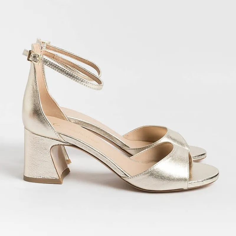 CAPPELLETTO 1948 Cappellettoshop - Sandali Con Tacco - Aleta 4 - Laminato Platino<Collezione Scarpe Donna Sandali Con Tacco