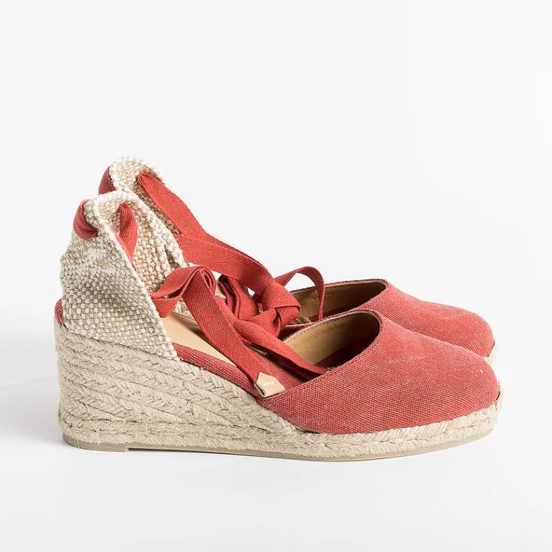 CASTAÑER Castaner - Sandali Con Tacco - Espadrillas - Carina6 - Rosso<Collezione Scarpe Donna Sandali Con Tacco
