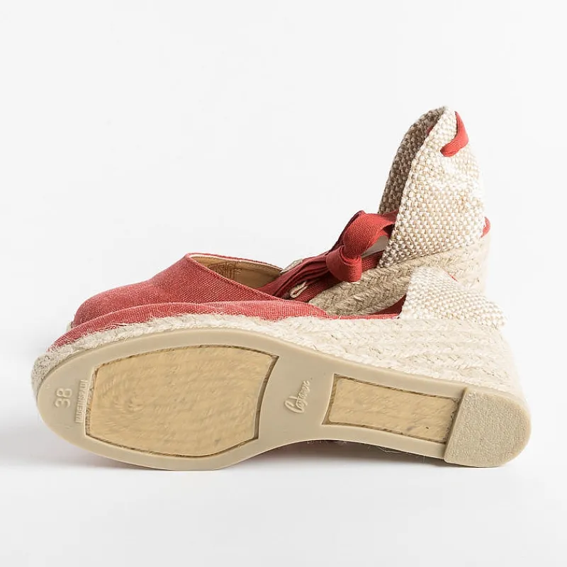 CASTAÑER Castaner - Sandali Con Tacco - Espadrillas - Carina6 - Rosso<Collezione Scarpe Donna Sandali Con Tacco