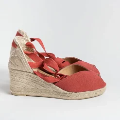 CASTAÑER Castaner - Sandali Con Tacco - Espadrillas - Bilina 6 - Rosso Carminio<Collezione Scarpe Donna Sandali Con Tacco