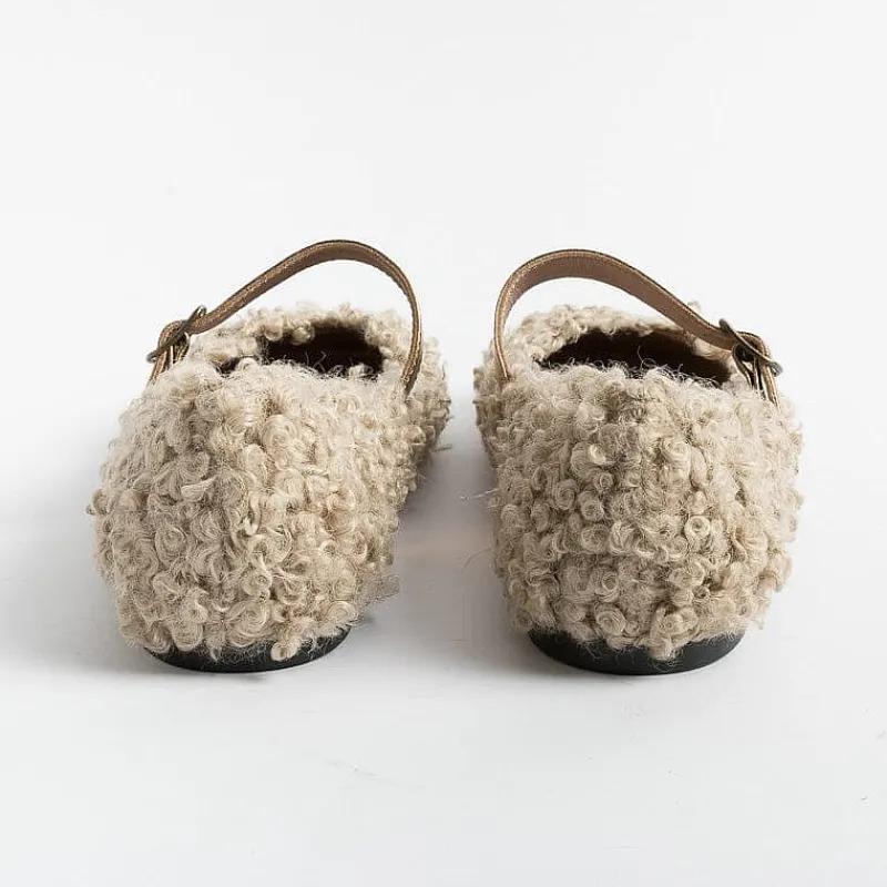 CHEVILLE - Ballerina - Nelda Na - Ricciolo Beige<Collezione Scarpe Donna Ballerine