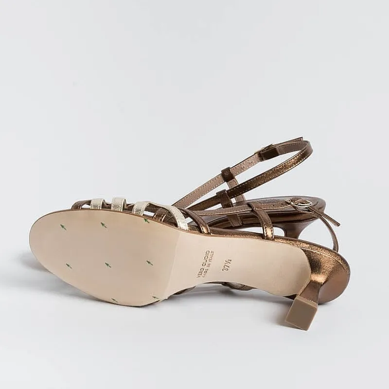 CHEVILLE - Sandali Con Tacco - Clizia - Bronzo Oro<Collezione Scarpe Donna Sandali Con Tacco