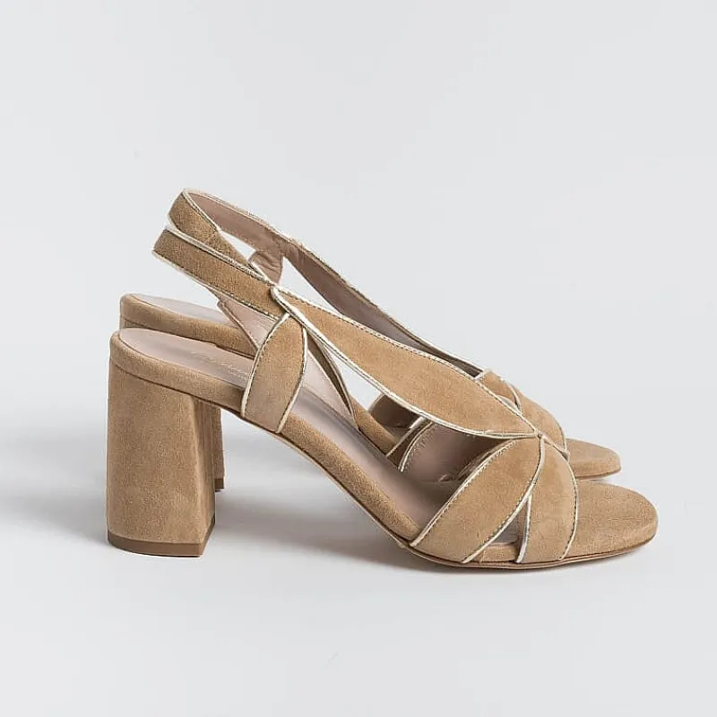 CHEVILLE - Sandali Con Tacco - Ines - Cuoio Oro<Collezione Scarpe Donna Sandali Con Tacco