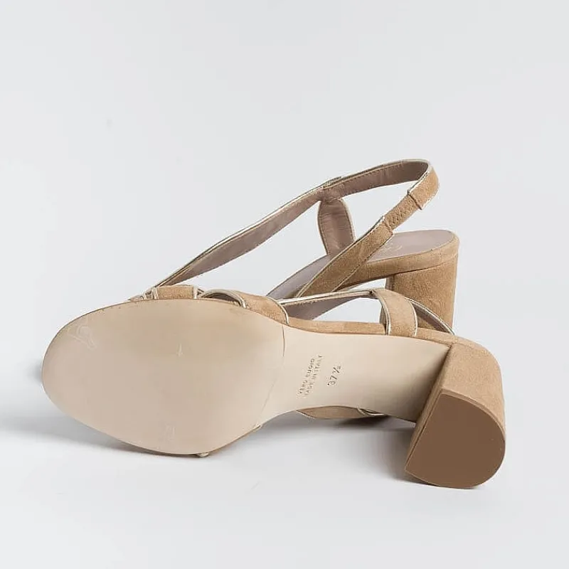 CHEVILLE - Sandali Con Tacco - Ines - Cuoio Oro<Collezione Scarpe Donna Sandali Con Tacco