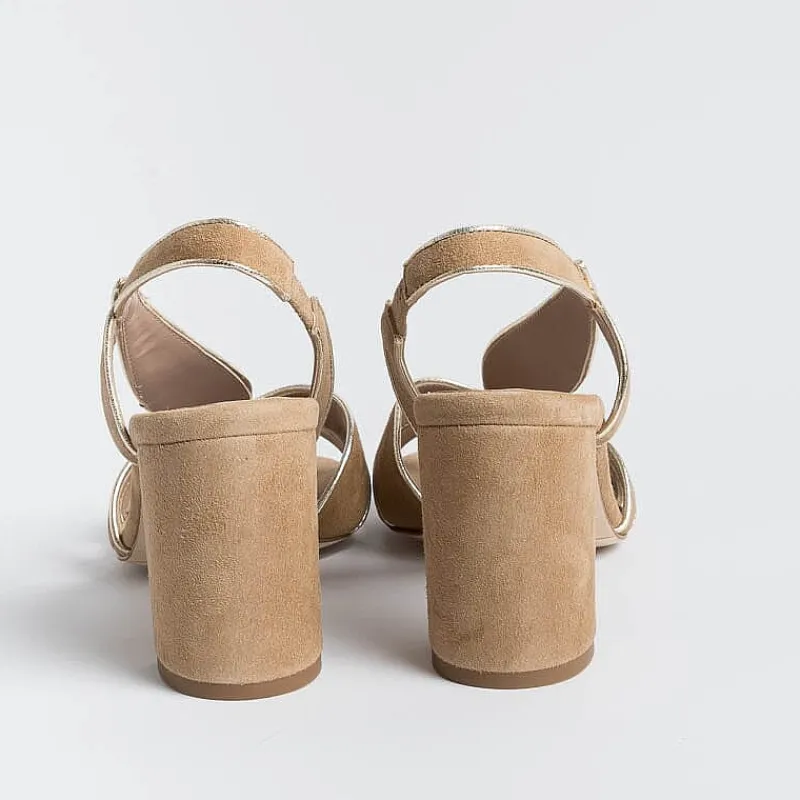 CHEVILLE - Sandali Con Tacco - Ines - Cuoio Oro<Collezione Scarpe Donna Sandali Con Tacco