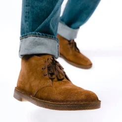 CLARKS - Collezione Uomo Clarks - Polacco - Desert Coal - Camoscio Ginger<Collezione Scarpe Uomo Polacchi