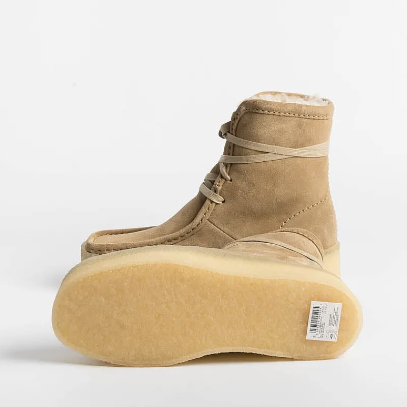 CLARKS - Collezione Donna Clarks - Stivaletto Wallabeecup Hi - Beige<Collezione Scarpe Donna Stivaletti