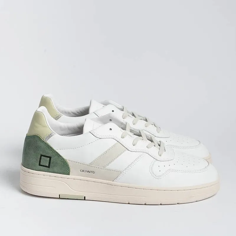 DATE - Sneakers - Court 2.0 - C2Vcwg - Bianco Verde<Collezione Scarpe Uomo Sneakers