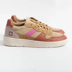 DATE - Sneakers - Court 2.0 Hairy Beige - Beige Arancione<Collezione Scarpe Donna Sneakers