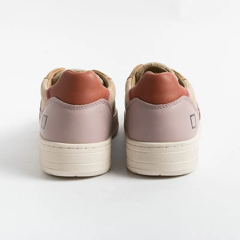 DATE - Sneakers - Court 2.0 Hairy Beige - Beige Arancione<Collezione Scarpe Donna Sneakers