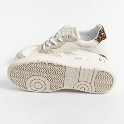 DATE - Sneakers - Court 2.0 Vintage Calf - Avorio Leopard<Collezione Scarpe Donna Sneakers