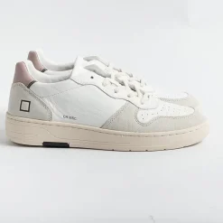 DATE - Sneakers - Court Basic - Bianco Rosa<Collezione Scarpe Donna Sneakers