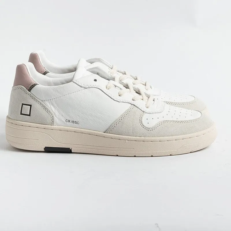 DATE - Sneakers - Court Basic - Bianco Rosa<Collezione Scarpe Donna Sneakers