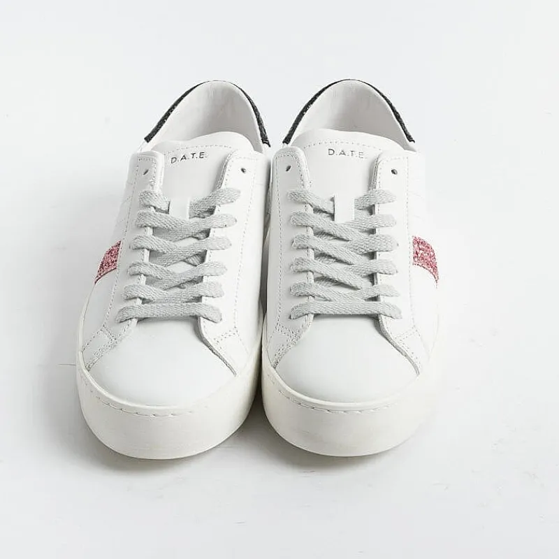 DATE - Sneakers - Hill Low Vintage Calf White Petal - Bianco Rosa<Collezione Scarpe Donna Sneakers