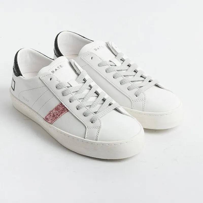 DATE - Sneakers - Hill Low Vintage Calf White Petal - Bianco Rosa<Collezione Scarpe Donna Sneakers