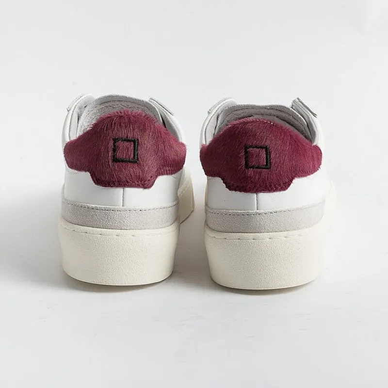 DATE - Sneakers - Sonica Calf White Petal - Bianco Cavallino Rosa<Collezione Scarpe Donna Sneakers