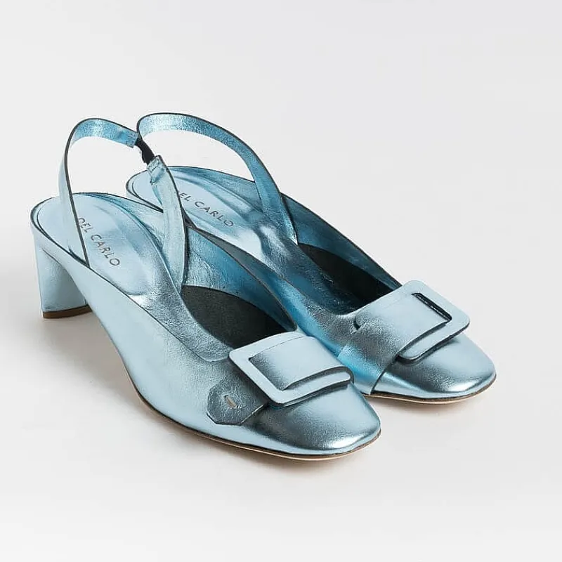 DEL CARLO - Sling Back - 11303 - Mirror - Cielo<Collezione Scarpe Donna Sling Back