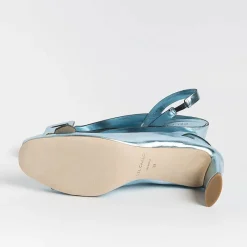DEL CARLO - Sling Back - 11303 - Mirror - Cielo<Collezione Scarpe Donna Cerimonia - Scarpe E Pochette