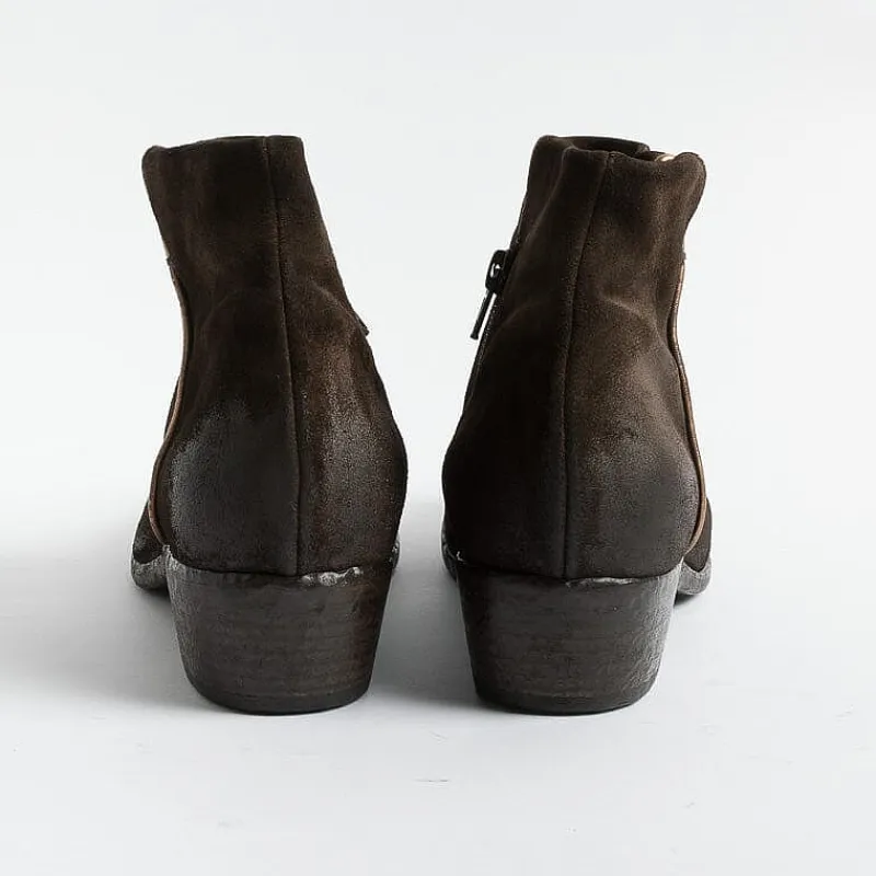 Elena Iachi - Stivaletto Texano E3308 - Hombre Ebano Wash<Collezione Scarpe Donna Texani