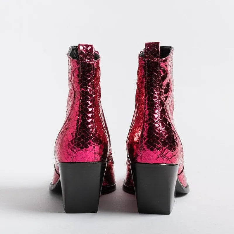 Elena Iachi - Stivaletto Texano E2040 - Bangkok Peonia<Collezione Scarpe Donna Texani